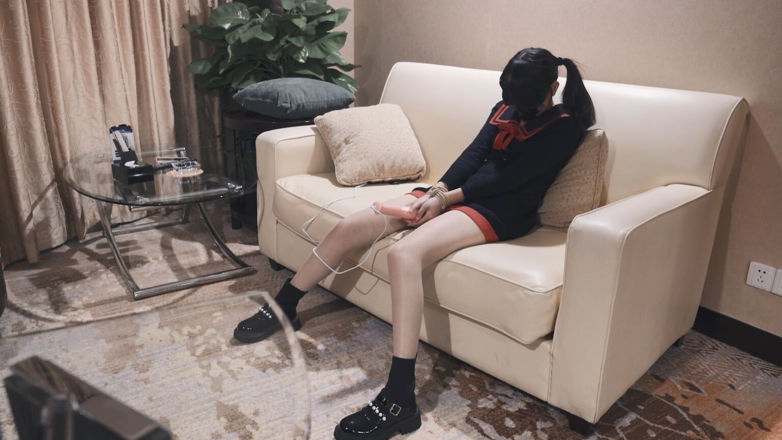 蔚蓝艺束，这个马尾辫太可爱了！