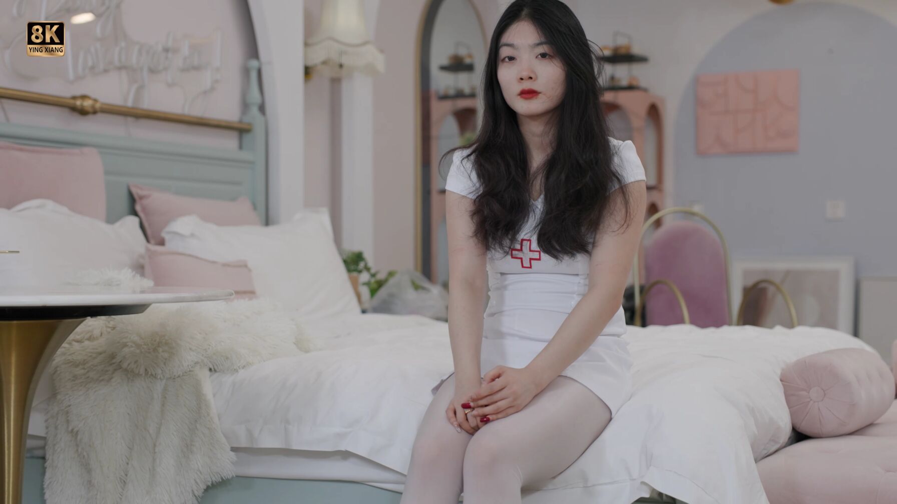 8K影像，白色裙子好看么？